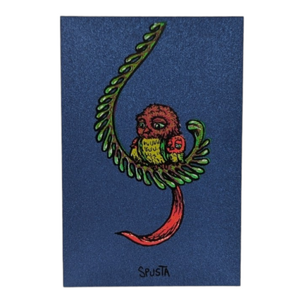 Marq Spusta Some Odd Birds (Dark Blue Shimmer) Micro Print