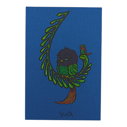 Marq Spusta Some Odd Birds (Dark Blue Shimmer) Micro Print