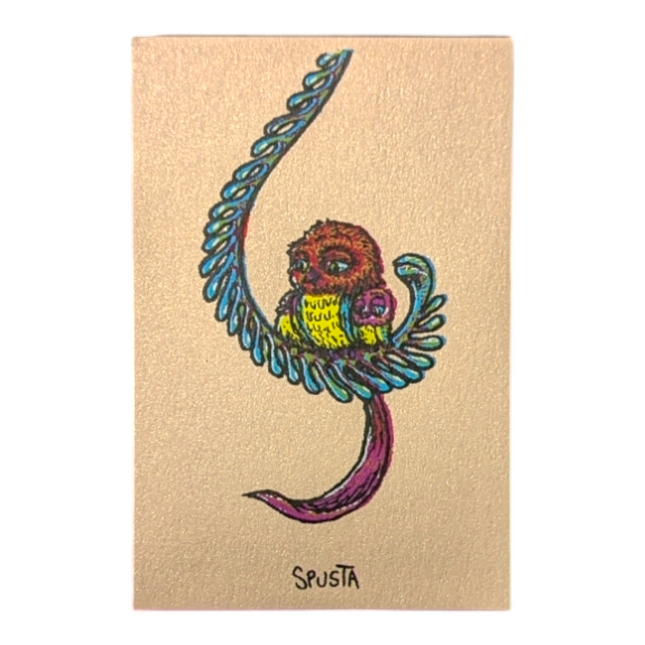 Marq Spusta Some Odd Birds (Nude Shimmer) Micro Print