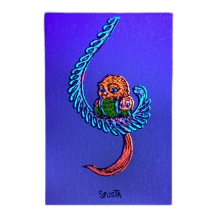 Marq Spusta Some Odd Birds (Nude Shimmer) Micro Print