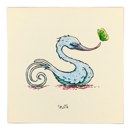 Marq Spusta Swan (Cream Shimmer) Micro Print