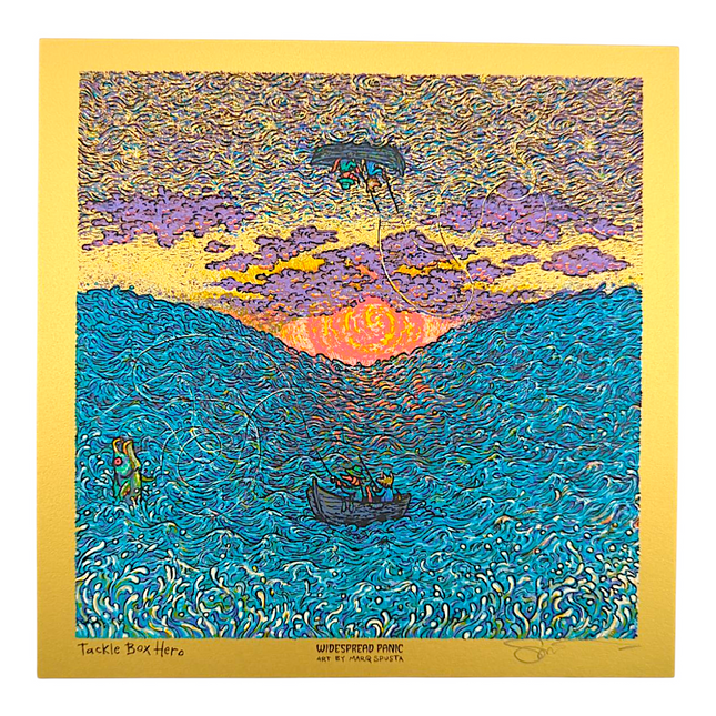 Marq Spusta "Tackle Box Hero" (Gold) Mini Print