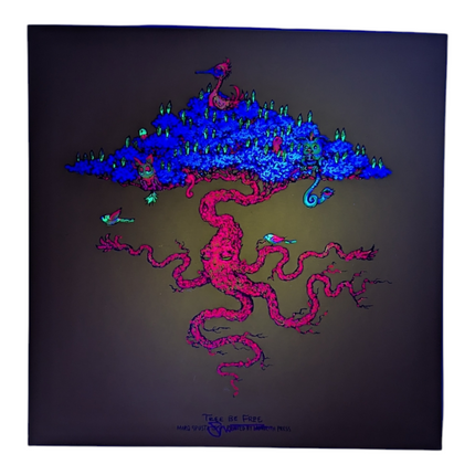 Marq Spusta "Tree Be Free" (Absinthe Rubber) Mini Print