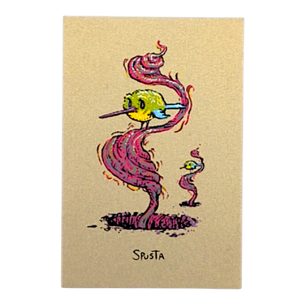 Marq Spusta Two Birds (Antique Gold) Micro Print