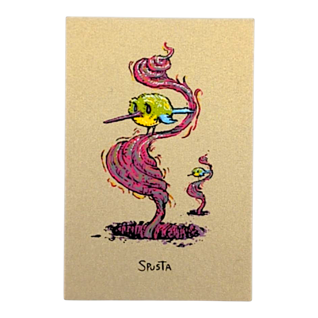 Marq Spusta Two Birds (Antique Gold) Micro Print