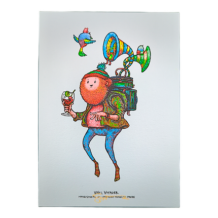 Marq Spusta "Vinyl Voyager" (Powder Blue) Mini Print