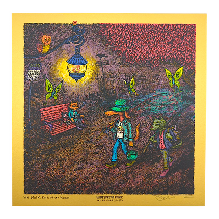 Marq Spusta "We Walk Each Other Home" (Gold) Mini Print