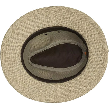 Dorfman Pacific Marsing - Hemp Straw Outback Fedora Hat (Closeout)