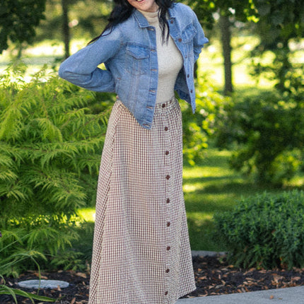 McKenna Gingham Maxi Skirt