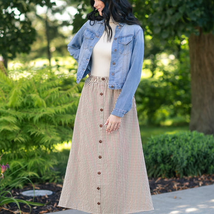 McKenna Gingham Maxi Skirt