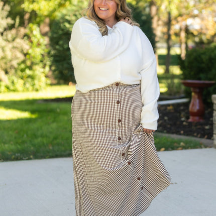 McKenna Gingham Maxi Skirt