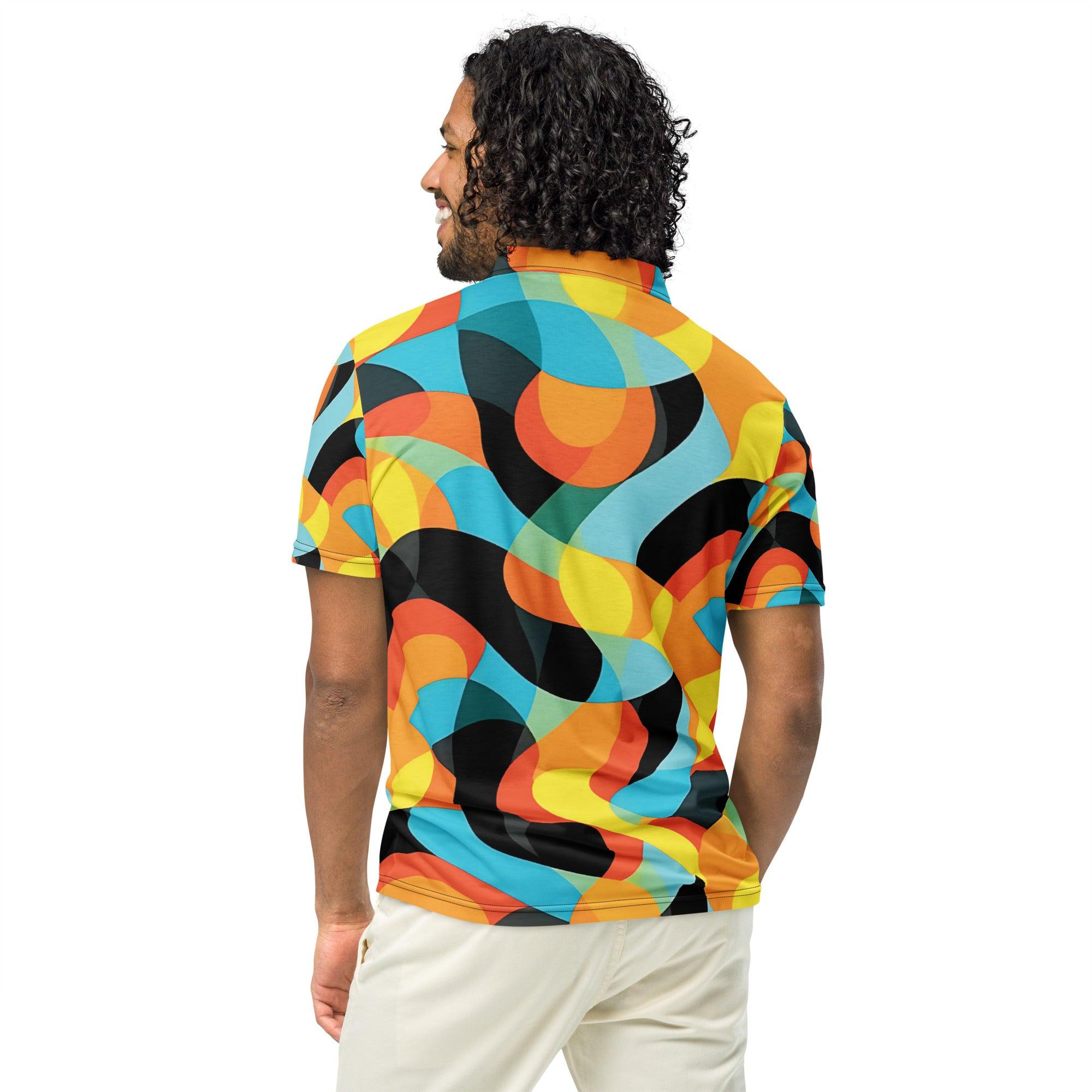 Vibrant Abstract Polo for Raves and Festivals