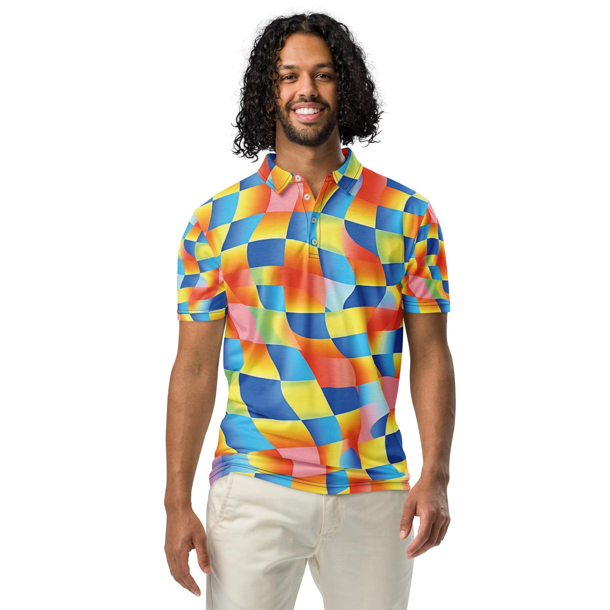 Abstract Rave Polo for EDM Lovers