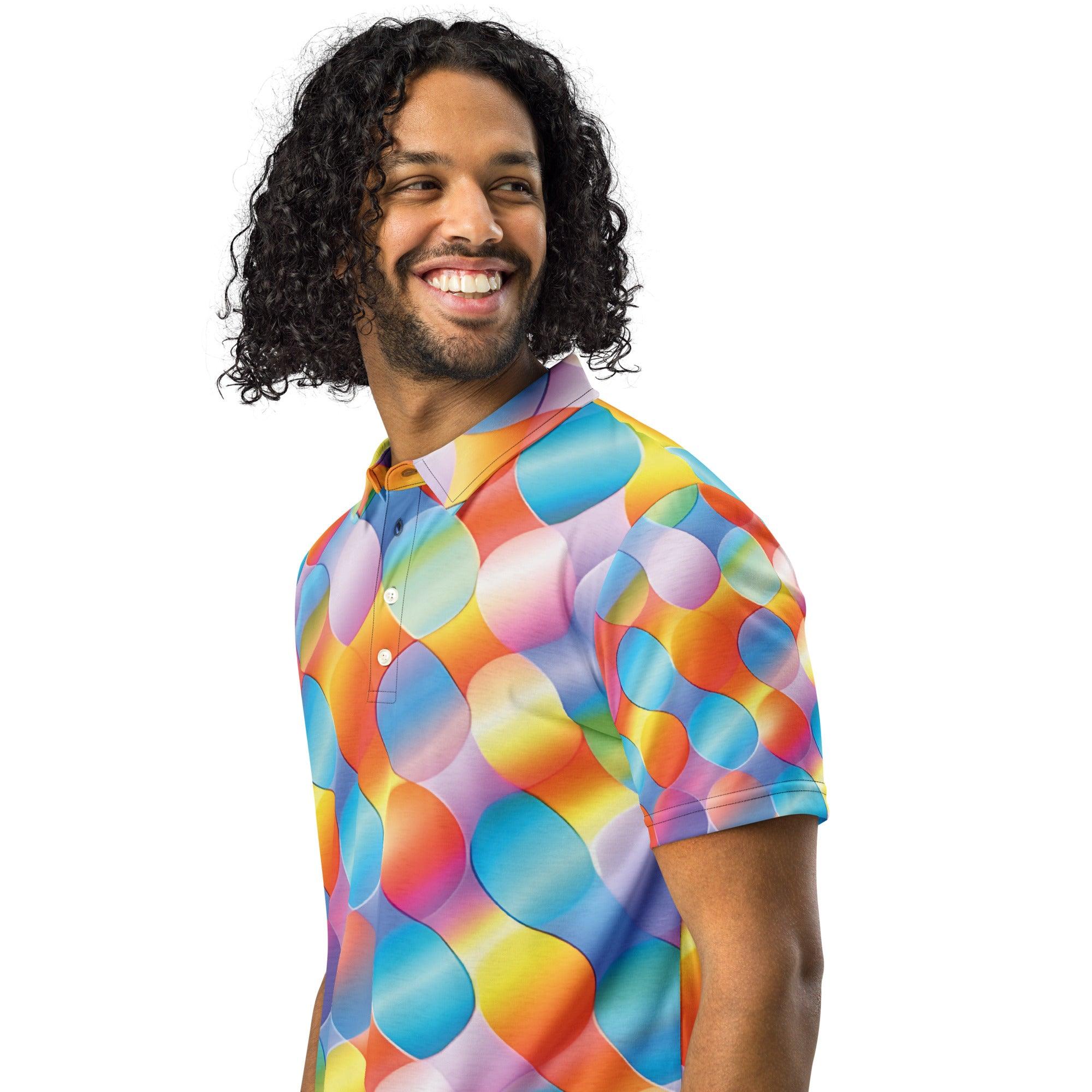 Vibrant Abstract Polo for Raves & Festivals