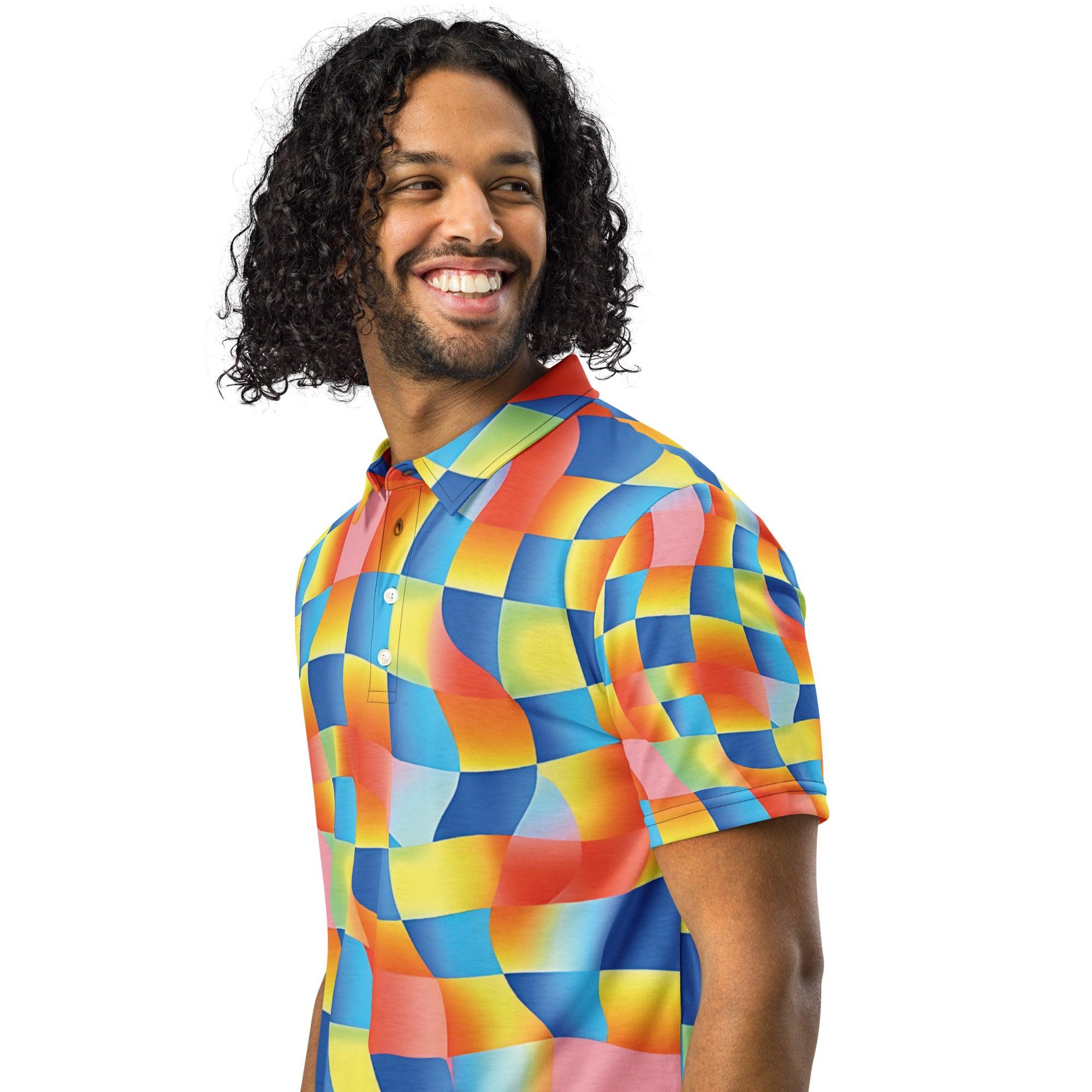 Abstract Rave Polo for EDM Lovers