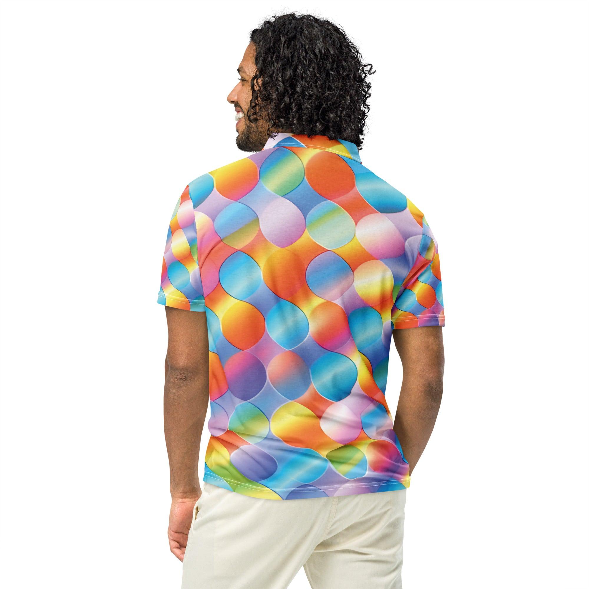 Vibrant Abstract Polo for Raves & Festivals