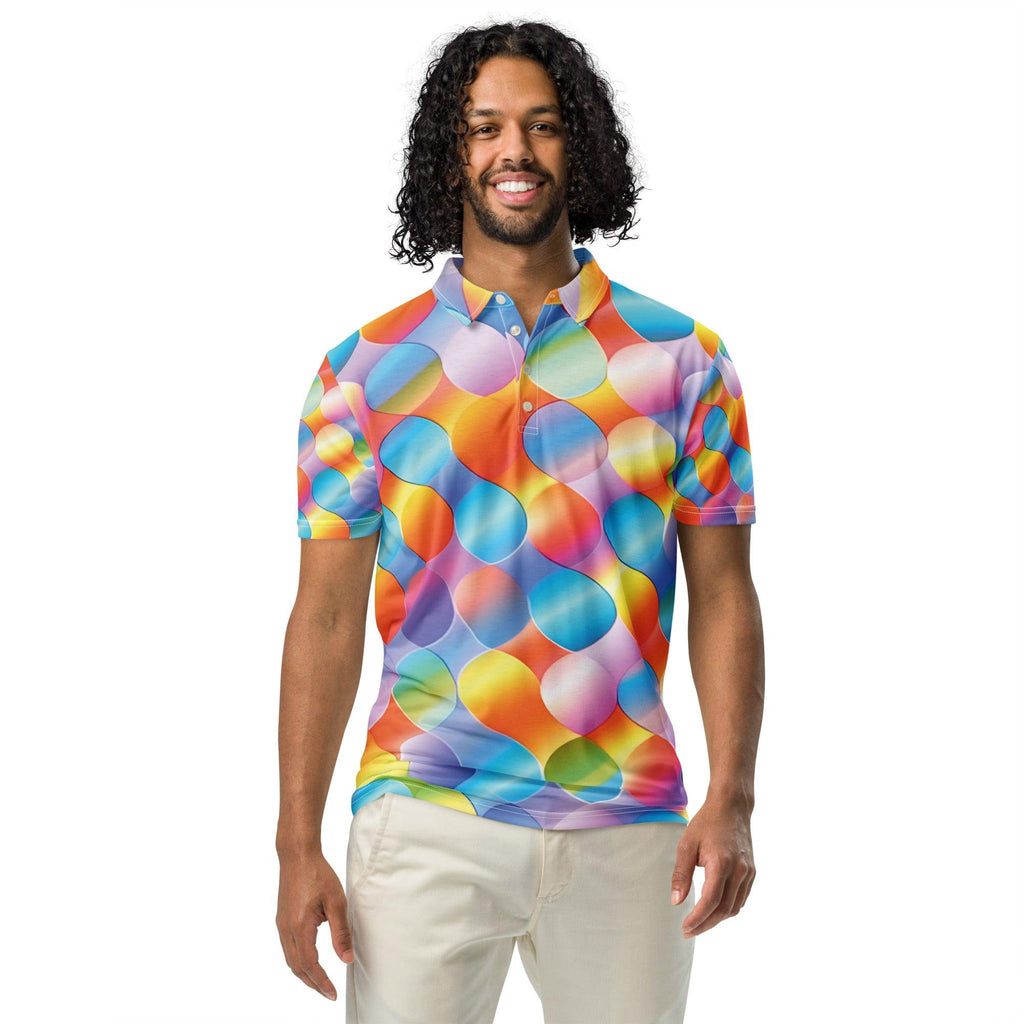 Vibrant Abstract Polo for Raves & Festivals