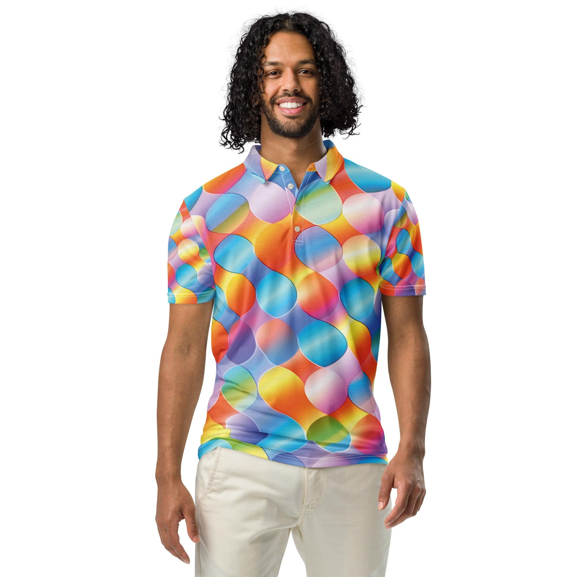 Vibrant Abstract Polo for Raves & Festivals