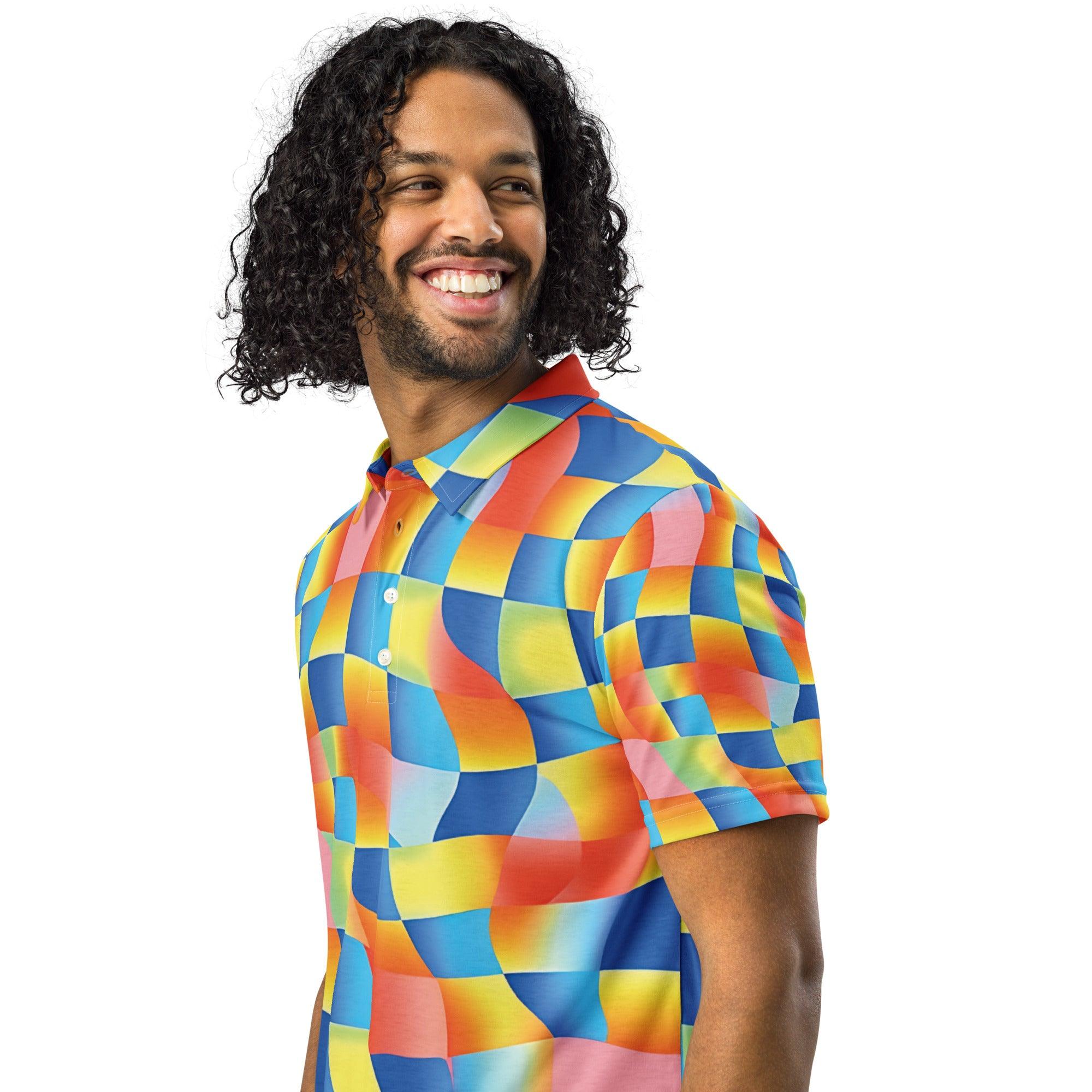 Abstract Rave Polo for EDM Lovers