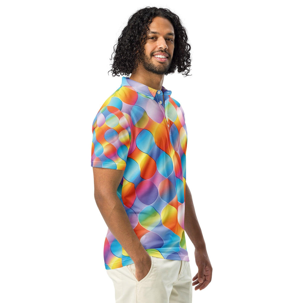 Vibrant Abstract Polo for Raves & Festivals