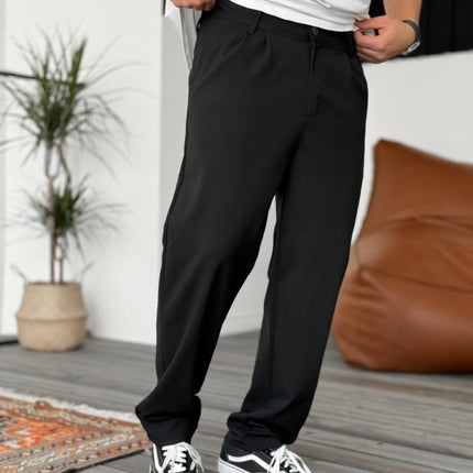 Modern Essential Men's Pleated Trousers – Tailored Comfort for Everyday Refinement