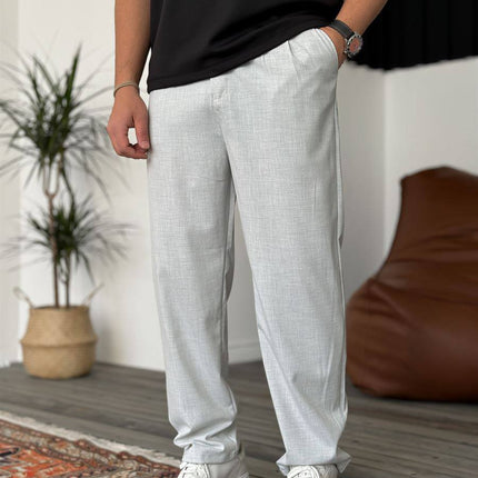 Modern Essential Men's Pleated Trousers – Tailored Comfort for Everyday Refinement