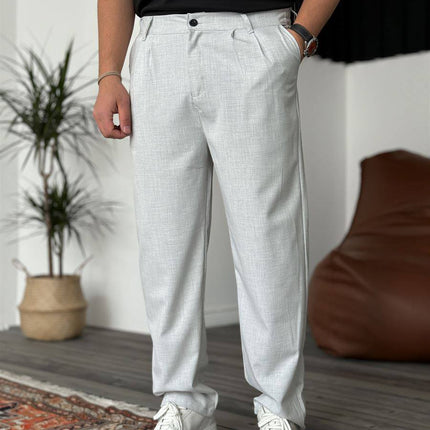 Modern Essential Men's Pleated Trousers – Tailored Comfort for Everyday Refinement