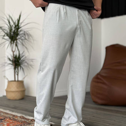 Modern Essential Men's Pleated Trousers – Tailored Comfort for Everyday Refinement