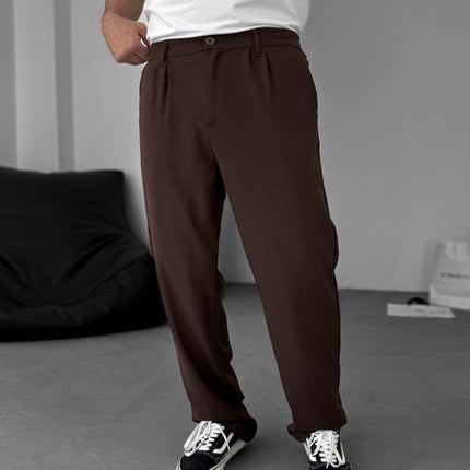 Modern Essential Men's Pleated Trousers – Tailored Comfort for Everyday Refinement
