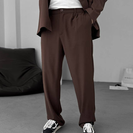 Modern Essential Men's Pleated Trousers – Tailored Comfort for Everyday Refinement