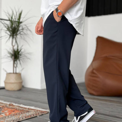 Modern Essential Men's Pleated Trousers – Tailored Comfort for Everyday Refinement