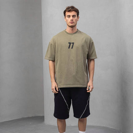 Men's Oversize '77' Graphic T-Shirt