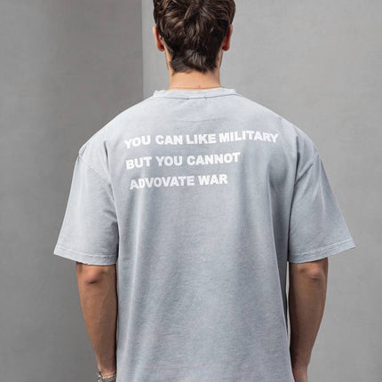 Men's Oversize 'ARMY' Graphic T-Shirt – Anti-War Statement Tee