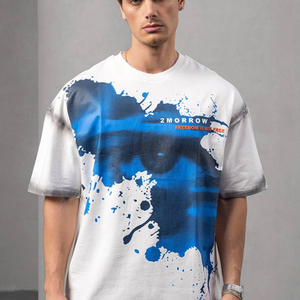 Men's Oversize Graphic T-Shirt – '2MORROW FREEDOM'