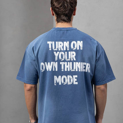 Men's Oversize Graphic T-Shirt – Thunder Mode
