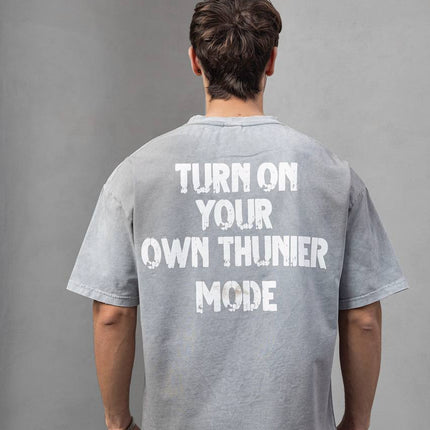 Men's Oversize Graphic T-Shirt – Thunder Mode