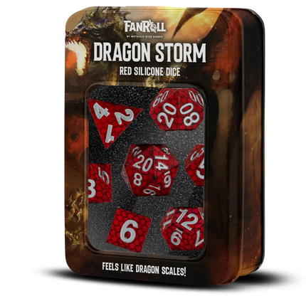 Fanroll Dragon Storm Silicone Dice Set: Red Dragon Scales (7)