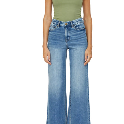 Mica Stretch High-Rise Wide Leg Jeans