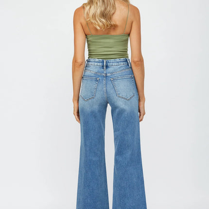 Mica Stretch High-Rise Wide Leg Jeans