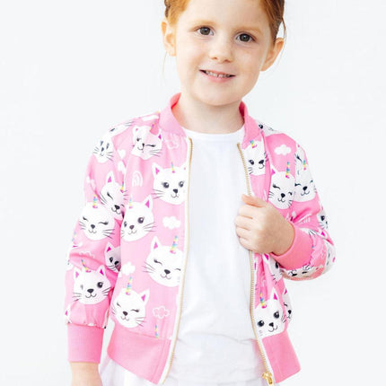 Unicorn Kitties Satin Jacket