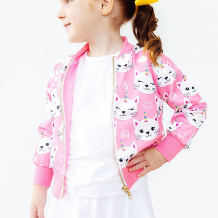 Unicorn Kitties Satin Jacket