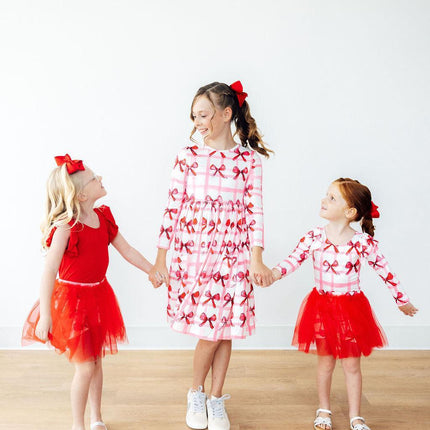 Bow La La L/S Flutter Sleeve Leotard