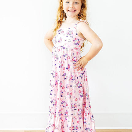Retro Daydream Ruffle Maxi Dress