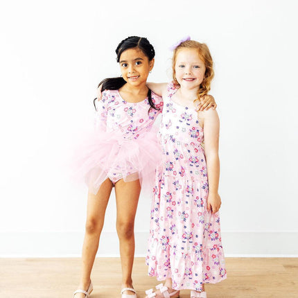 Retro Daydream Ruffle Maxi Dress