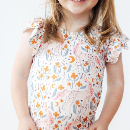 Unicorn Soiree S/S Flutter Sleeve Leotard