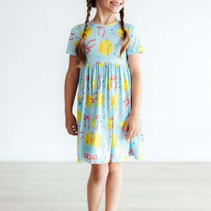 Softball Sweetie S/S Pocket Twirl Dress
