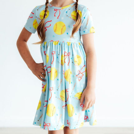 Softball Sweetie S/S Pocket Twirl Dress