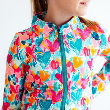 Heart Hustle Full-Zip Ruffle Active Jacket
