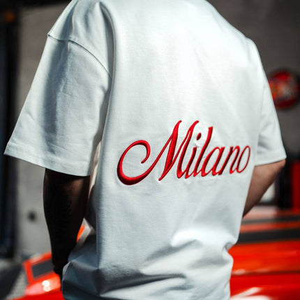 Men's Oversize 'Milano' Embroidered T-Shirt - Streetwear Designer Tee