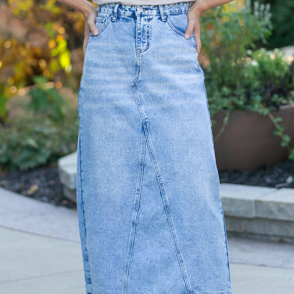 Mina Denim Maxi Skirt